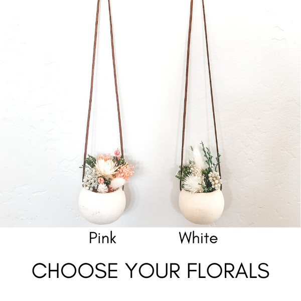 Neutral + Pastel Pink Bell Cup Hanger- Set of 5