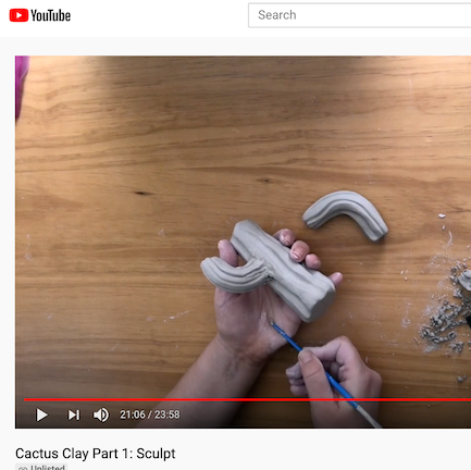 Cactus Clay Air Plant Holder DIY Sculpture Kit