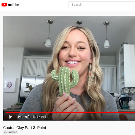 Cactus Clay Air Plant Holder DIY Sculpture Kit