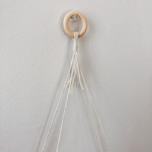 Hanging Canvas Air Plant Hammock- Tan Arrows