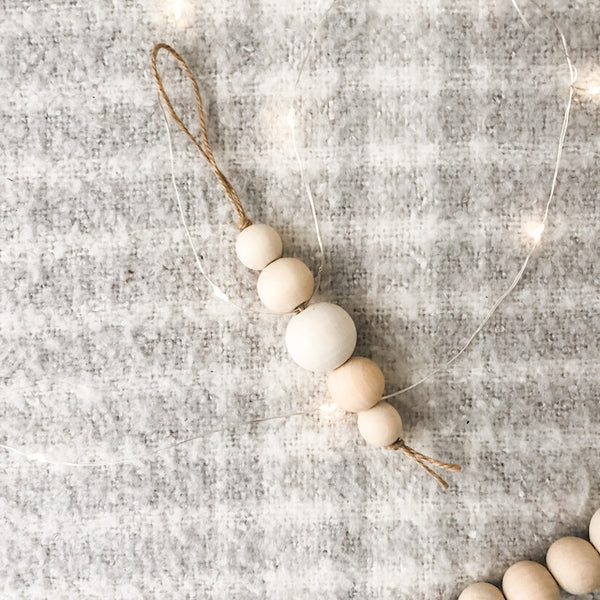 Beaded Tassel Holiday Ornaments- Natural