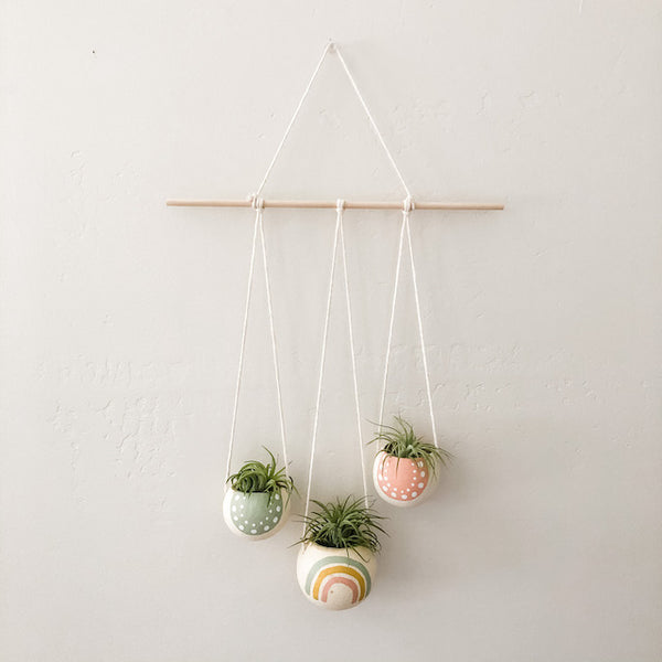 Pastel Rainbow Bell Cup Hanger- Set of 3