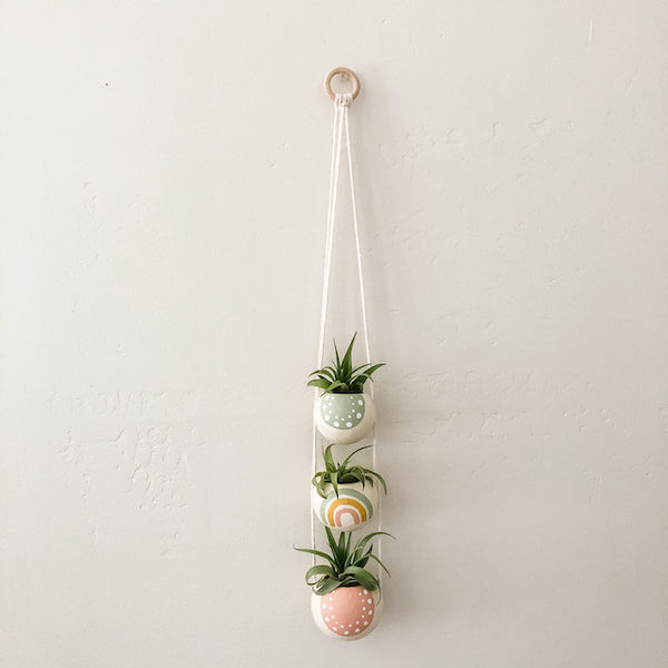 Pastel Rainbow Bell Cup Hanger- Set of 3