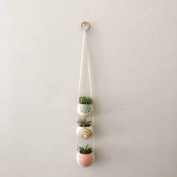 Pastel Rainbow Bell Cup Hanger- Set of 3