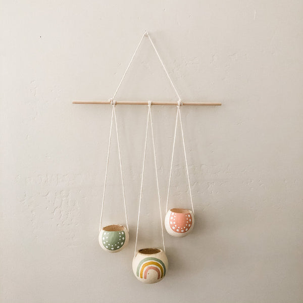 Pastel Rainbow Bell Cup Hanger- Set of 3