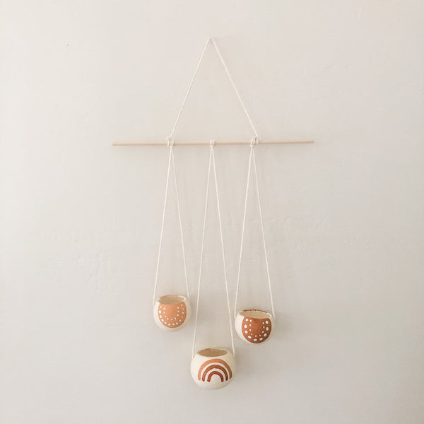 Warm Rainbow Bell Cup Hanger- Set of 3
