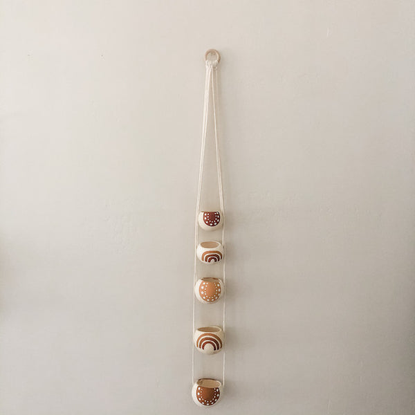 Warm Rainbow Bell Cup Hanger- Set of 5