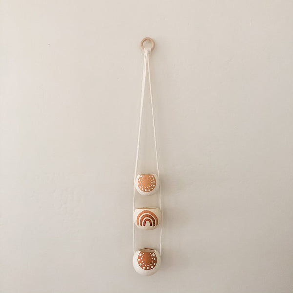 Warm Rainbow Bell Cup Hanger- Set of 3