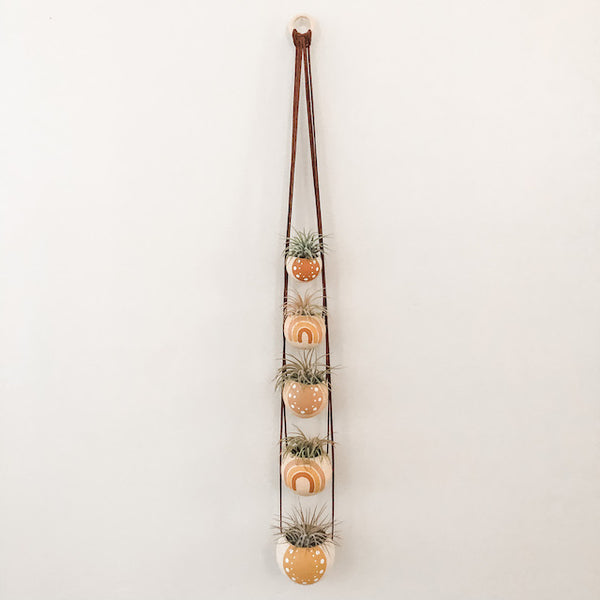 Neutral + Pastel Yellow Bell Cup Hanger- Set of 5