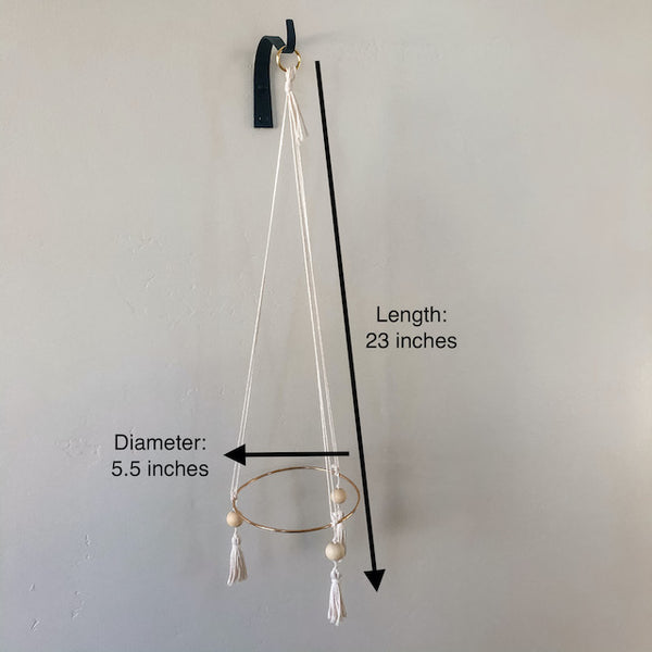 Hanging Gold Hoop Air Plant Throne, Medium