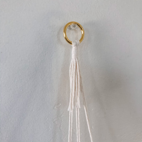 Hanging Gold Hoop Air Plant Throne, Large