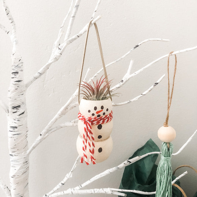 air plant snowman Snowmen Air Plant Ornaments – The Artie Party