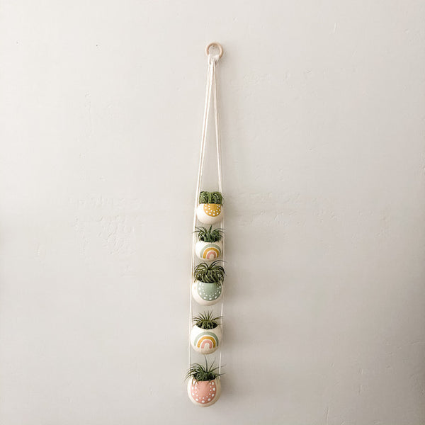 Pastel Rainbow Bell Cup Hanger- Set of 5
