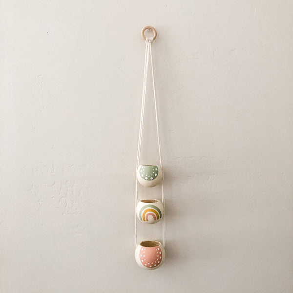 Pastel Rainbow Bell Cup Hanger- Set of 3